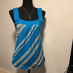 Blue and grey tank